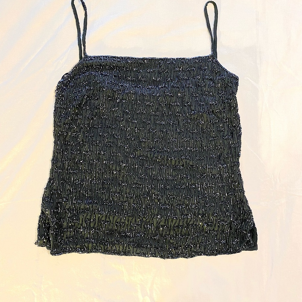 True vintage 90s Guess ✨sparkle✨beaded tank perfect for NYE! Y2K